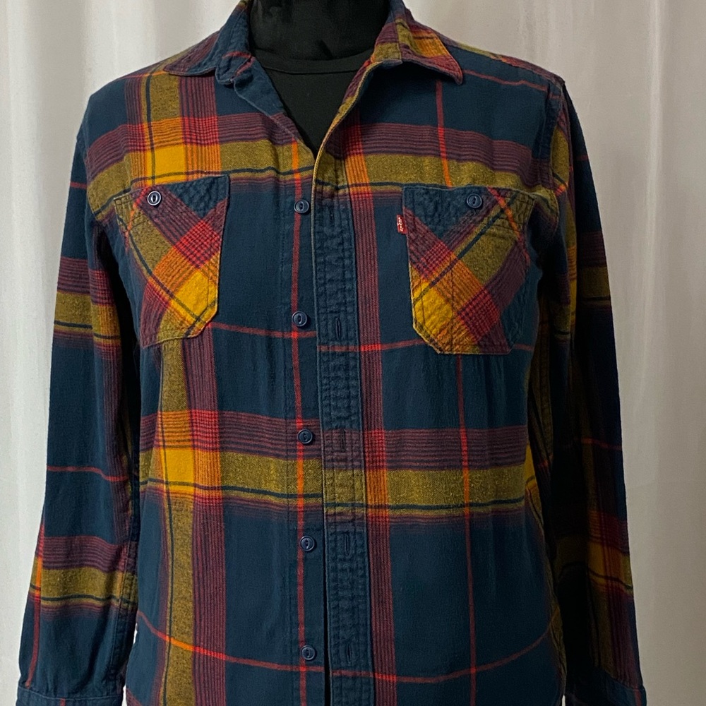 Levi's 100% Cotton Plaid Flannel Shirt S